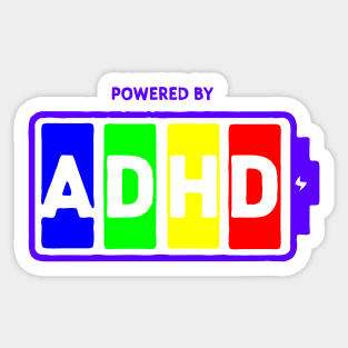 Powered by ADHD Sticker